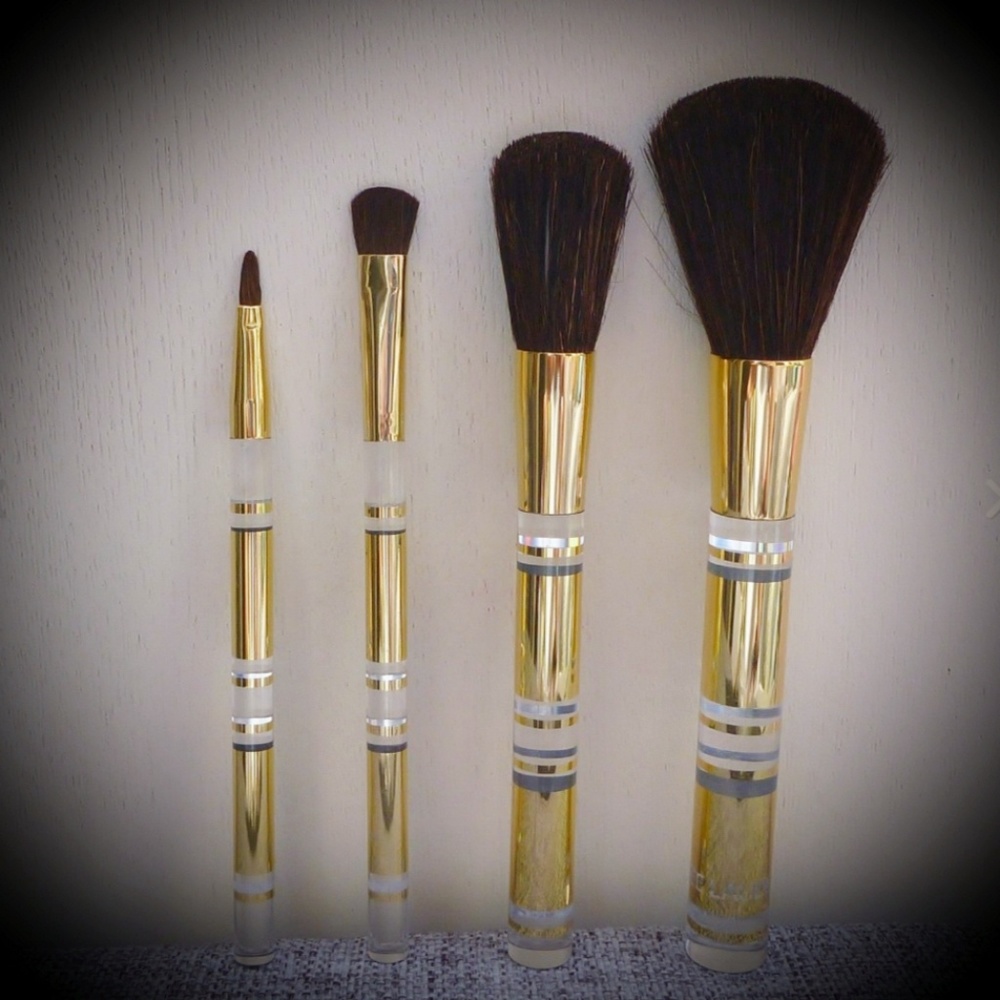 ESTEE LAUDER 4 piece Golden Makeup Brush Set